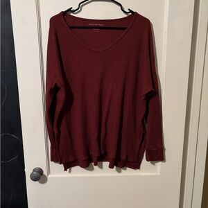 American Eagle Outfitters Women's Maroon Sweatshirt